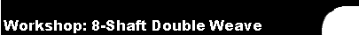  Workshop: 8-Shaft Double Weave 