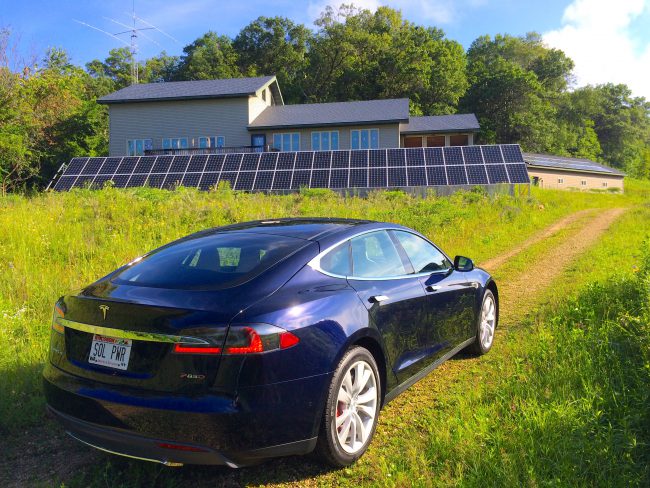 Tesla at its filling station